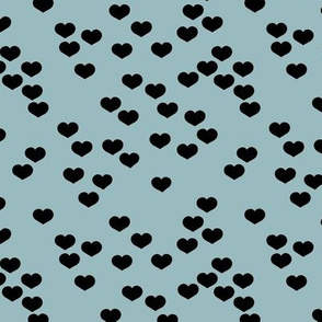 Little lovers small hearts basic minimal trend heart print soft cool winter blue boys