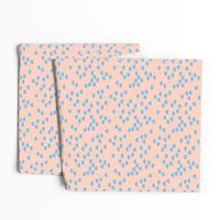 Little lovers small hearts basic minimal trend heart print apricot blue