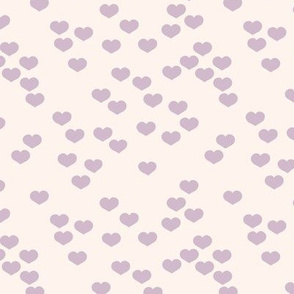 Little lovers small hearts basic minimal trend heart print off white lilac girls