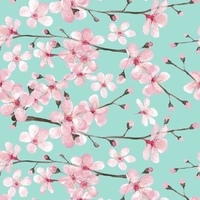 Pink And Mint Green Fabric, Wallpaper and Home Decor | Spoonflower