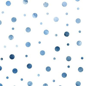 Abstract watercolor blue dots