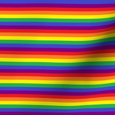 Rainbow Pride stripes 1/4 inch