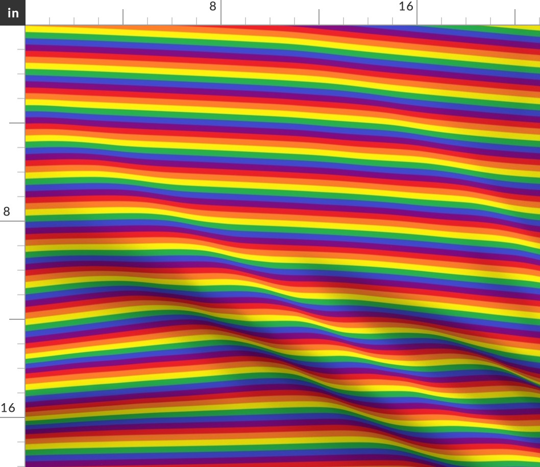 Rainbow Pride stripes 1/4 inch