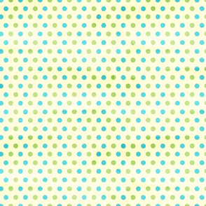 Green and Blue Polka Dots - Large