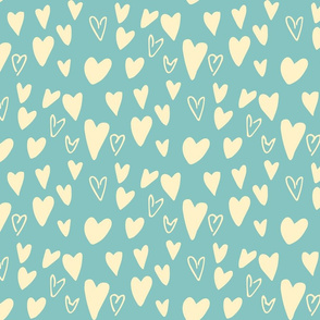 2020 valentines Heart's Pearl-Blue