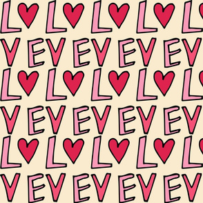 2020 valentines Lettering Love Pearl