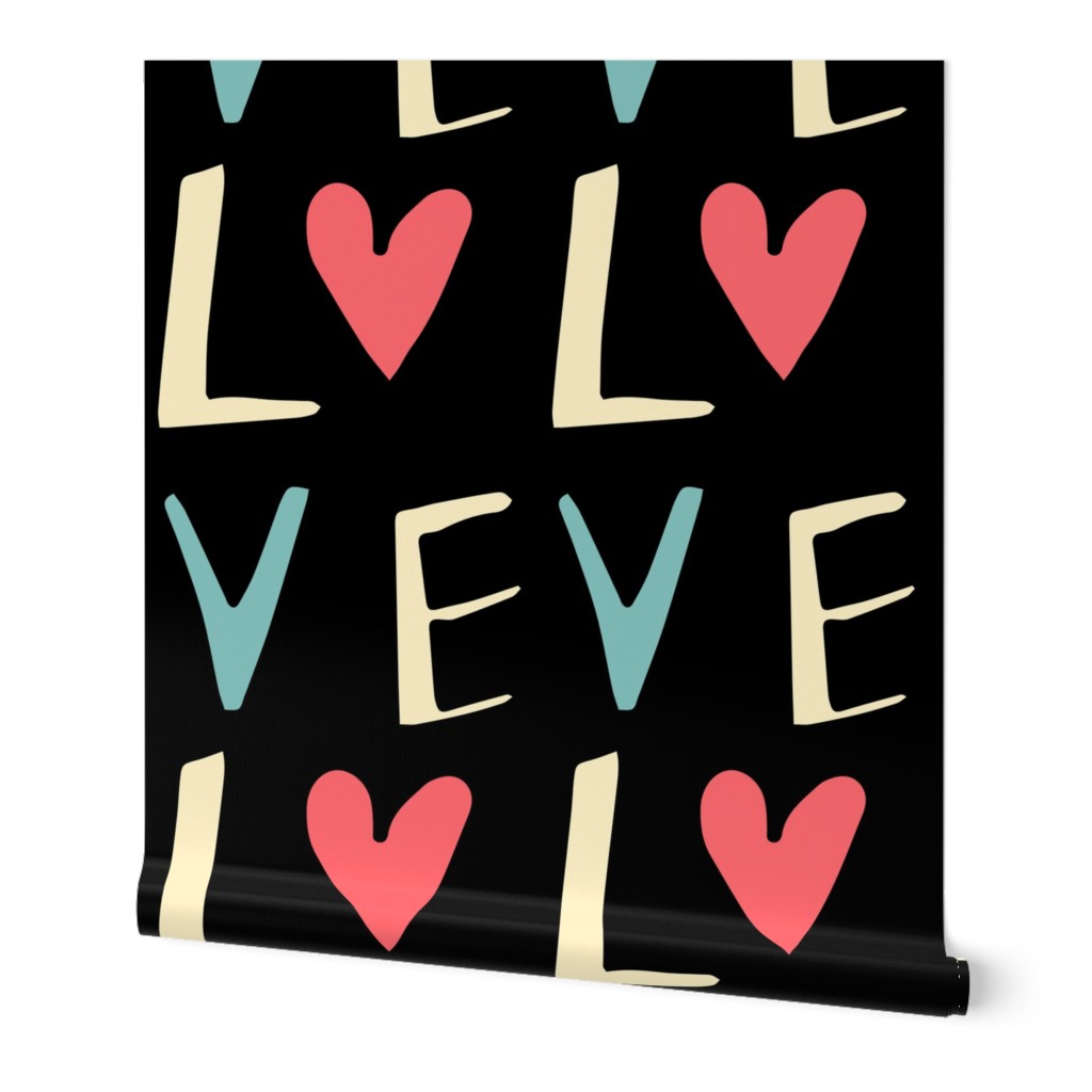 2020 valentines Lettering Love  Black