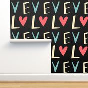 2020 valentines Lettering Love  Black