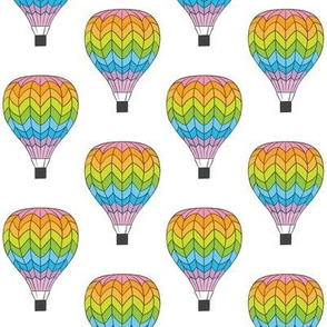 rainbow hot air balloons
