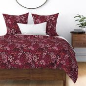 Modern Abstract Floral - Red