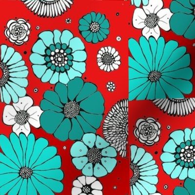 teal_red_white_black_flowers