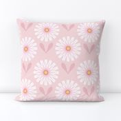 Daisies on Pale Pink