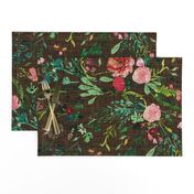 Spring Fable Floral  (olive) JUMBO