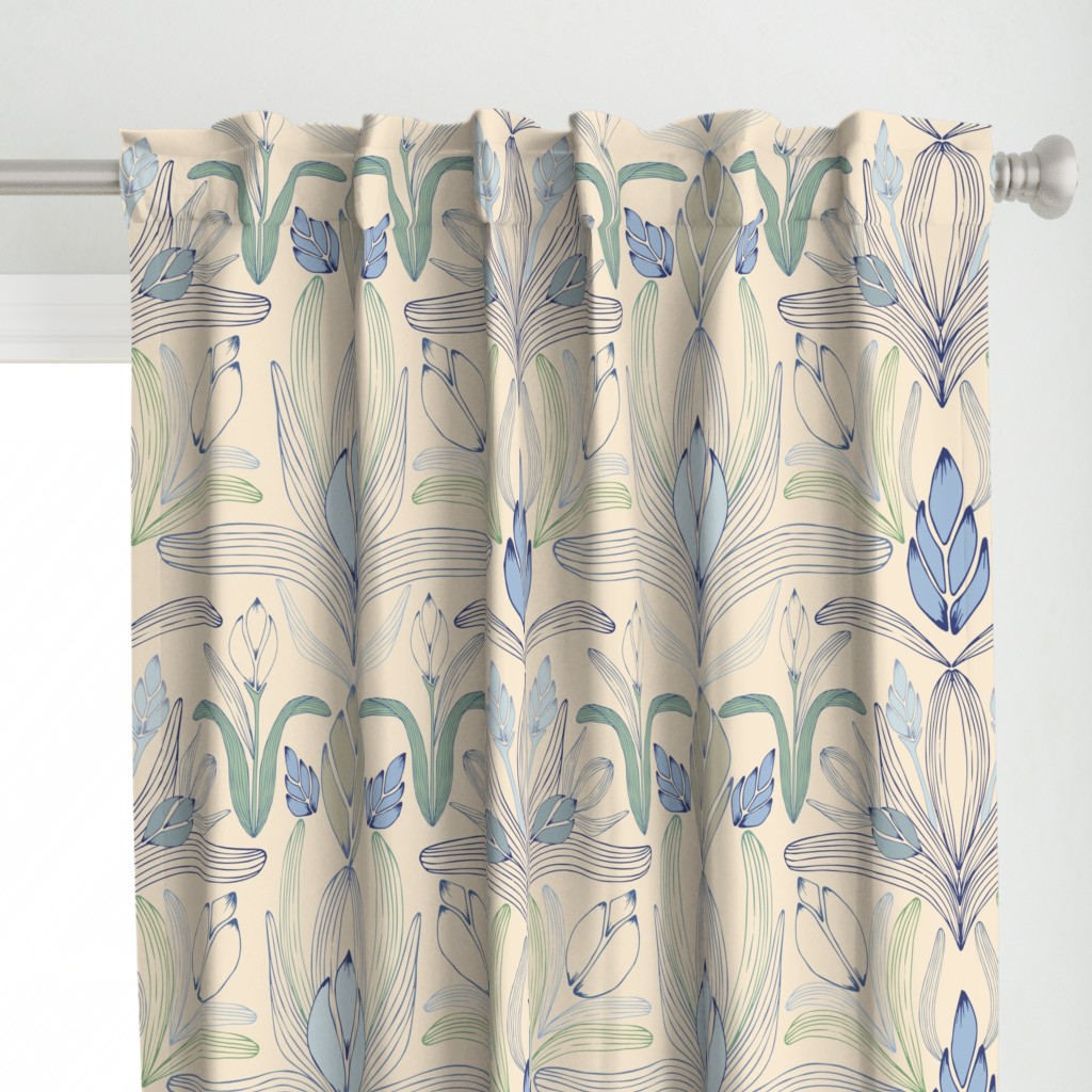 Art Nouveau Inspired Floral Cream - large scale