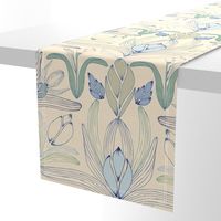 Art Nouveau Inspired Floral Cream - large scale