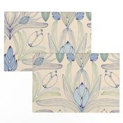 Art Nouveau Inspired Floral Cream - large scale