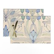 Art Nouveau Inspired Floral Cream - large scale