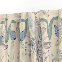 Art Nouveau Inspired Floral Cream - large scale