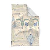 Art Nouveau Inspired Floral Cream - large scale