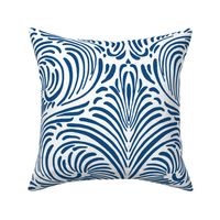 Animalia- Classic Blue on white - large scale