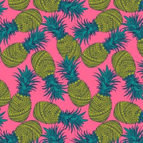 Pineapple Wrap - Hot Pink - Small