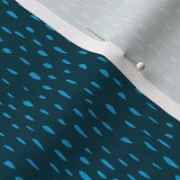 Little spots and stripes hairy ink texture minimal scandinavian style trend teal blue