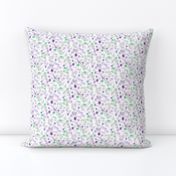 Light Floral in Purple and Green - small repeat