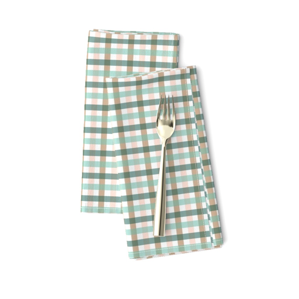 Gingham - Blush, Mint, Ochre and Forest, Small