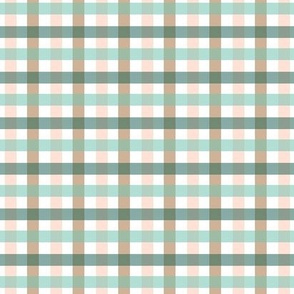 Gingham - Blush, Mint, Ochre and Forest, Small