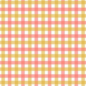 Gingham - Pink and Gold, Small