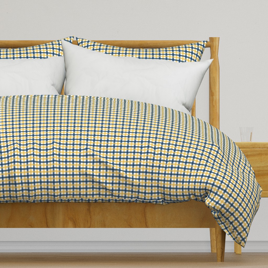 Gingham - Blue and Gold, Small