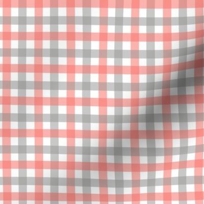 Gingham - Pink and Grey, Small