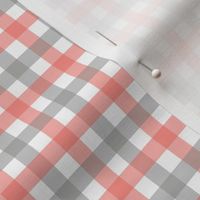 Gingham - Pink and Grey, Small