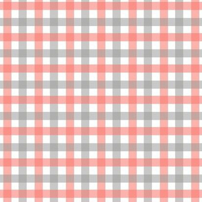 Gingham - Pink and Grey, Small