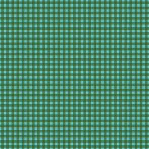 Gingham - Blue and Green, Small