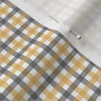 Tiny Gingham in Mustard and Charcoal