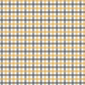 Tiny Gingham in Mustard and Charcoal