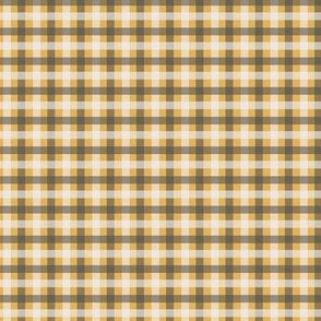 Tiny Gingham in Mustard and Grey