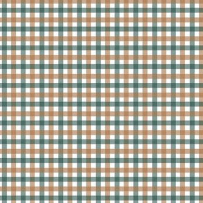 Tiny Gingham in Forest and Earth