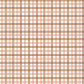 Tiny Gingham in Blush and Ochre