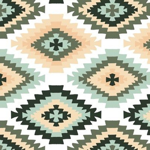 kilim print - boho, turkish rug, turkish print, kilim, baby bedding, interior design fabric, home dec fabric - sage