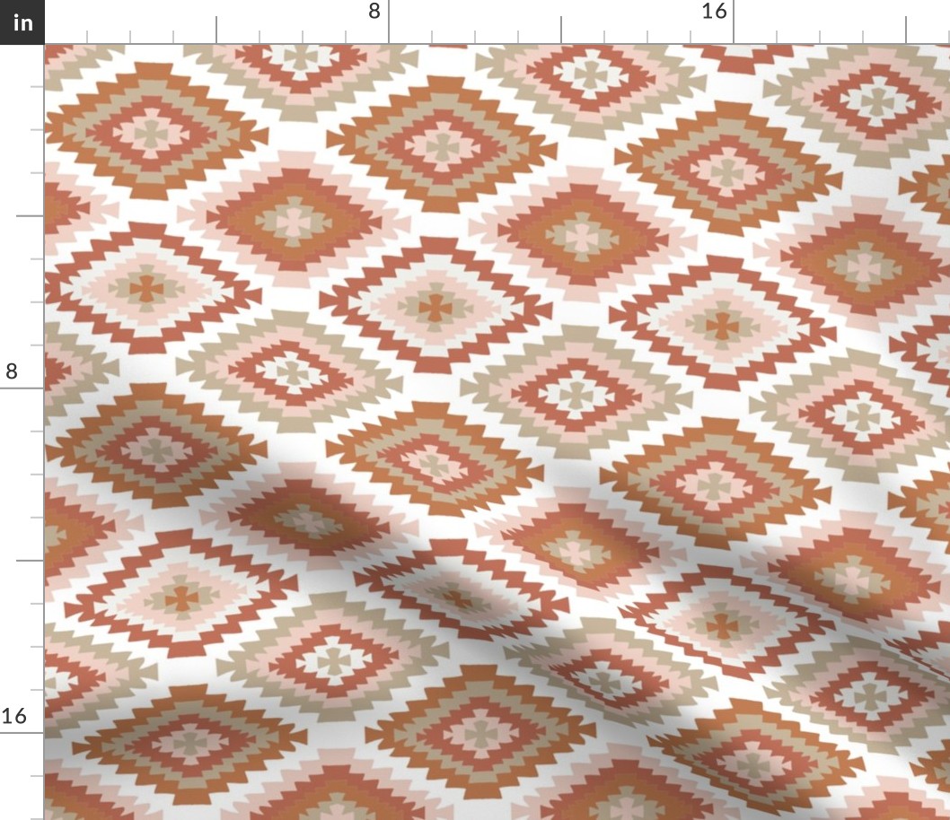 kilim print - boho, turkish rug, turkish print, kilim, baby bedding, interior design fabric, home dec fabric - earth toned