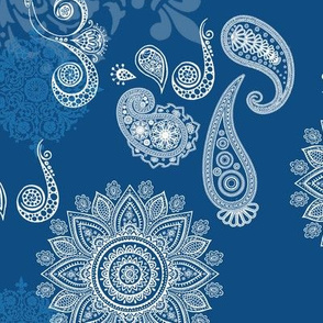 Aruna Paisley classic blue