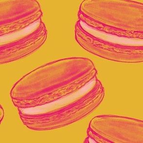 Macarons - Pink on Gold, Large