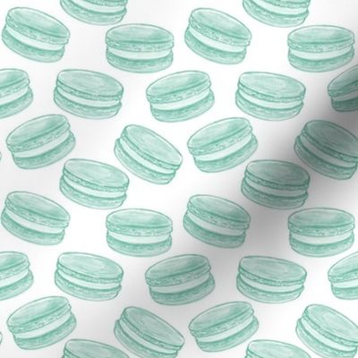 Macarons - Turquoise on White, Medium