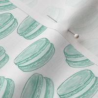 Macarons - Turquoise on White, Medium