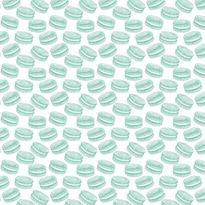 Macarons - Turquoise on White, Small