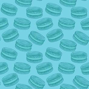 Macarons on Blue - Medium