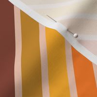 Retro Diagonal Stripes in Orange Ombre