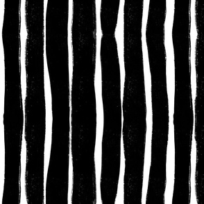 Painted black and white stripes